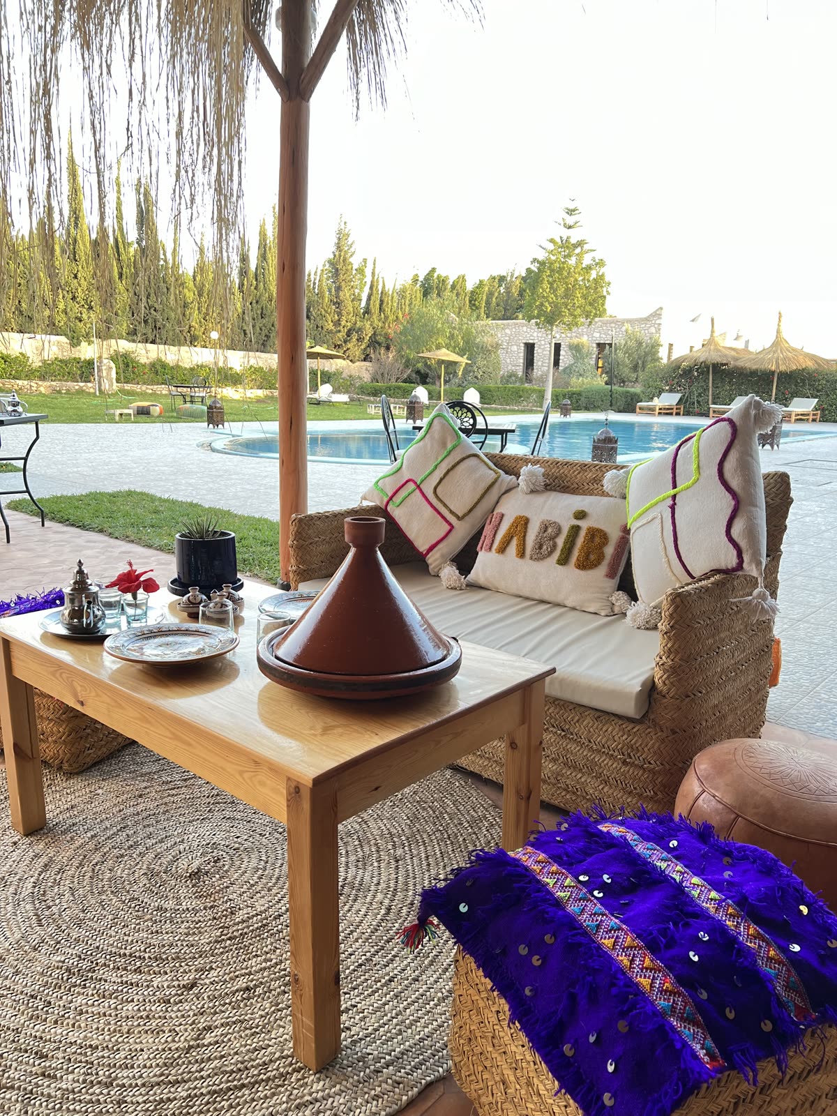 Riad Yanitri - salon exterieur tagine